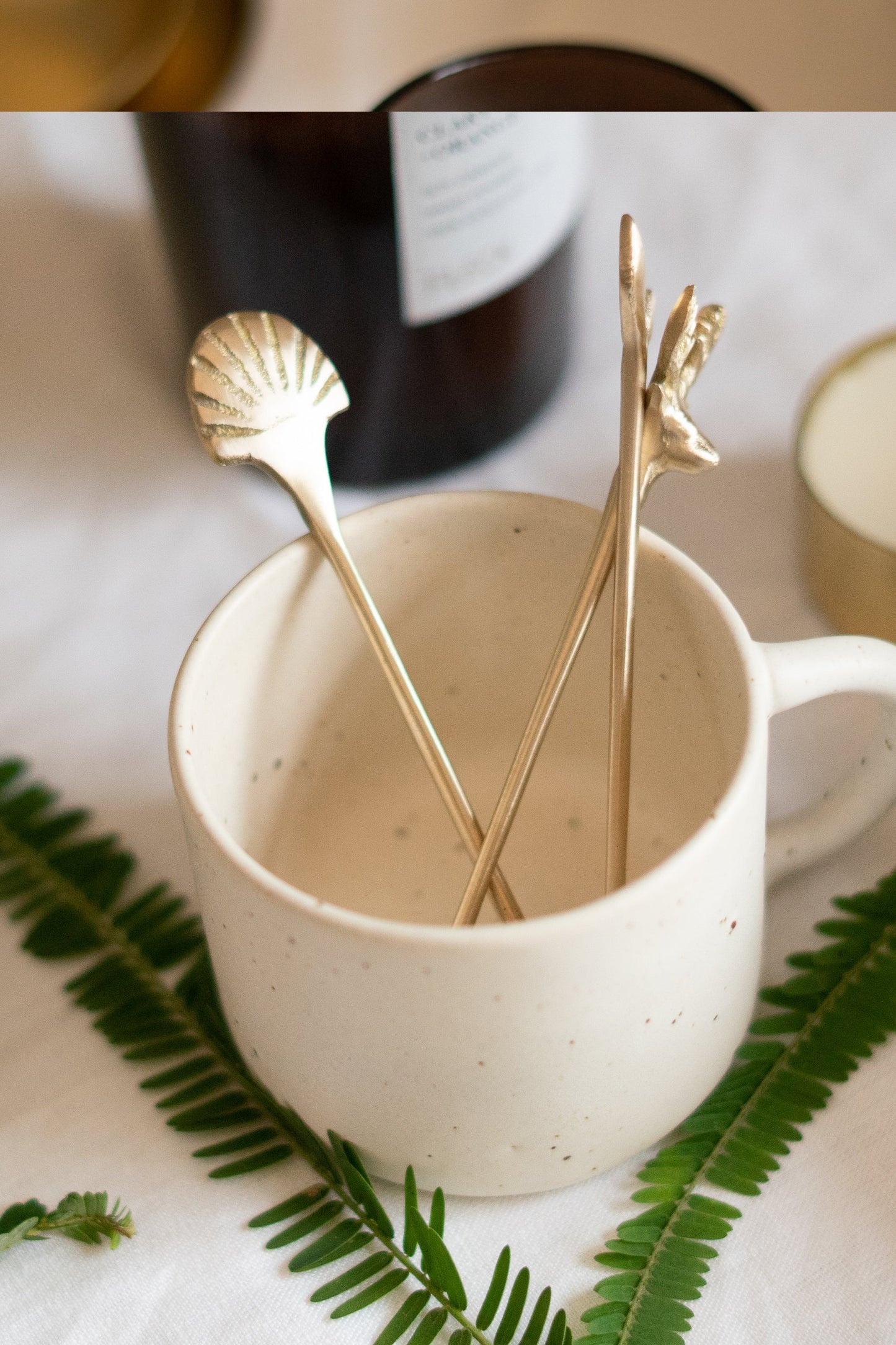 Deer Stirrers, Set Of 4 - Fleck