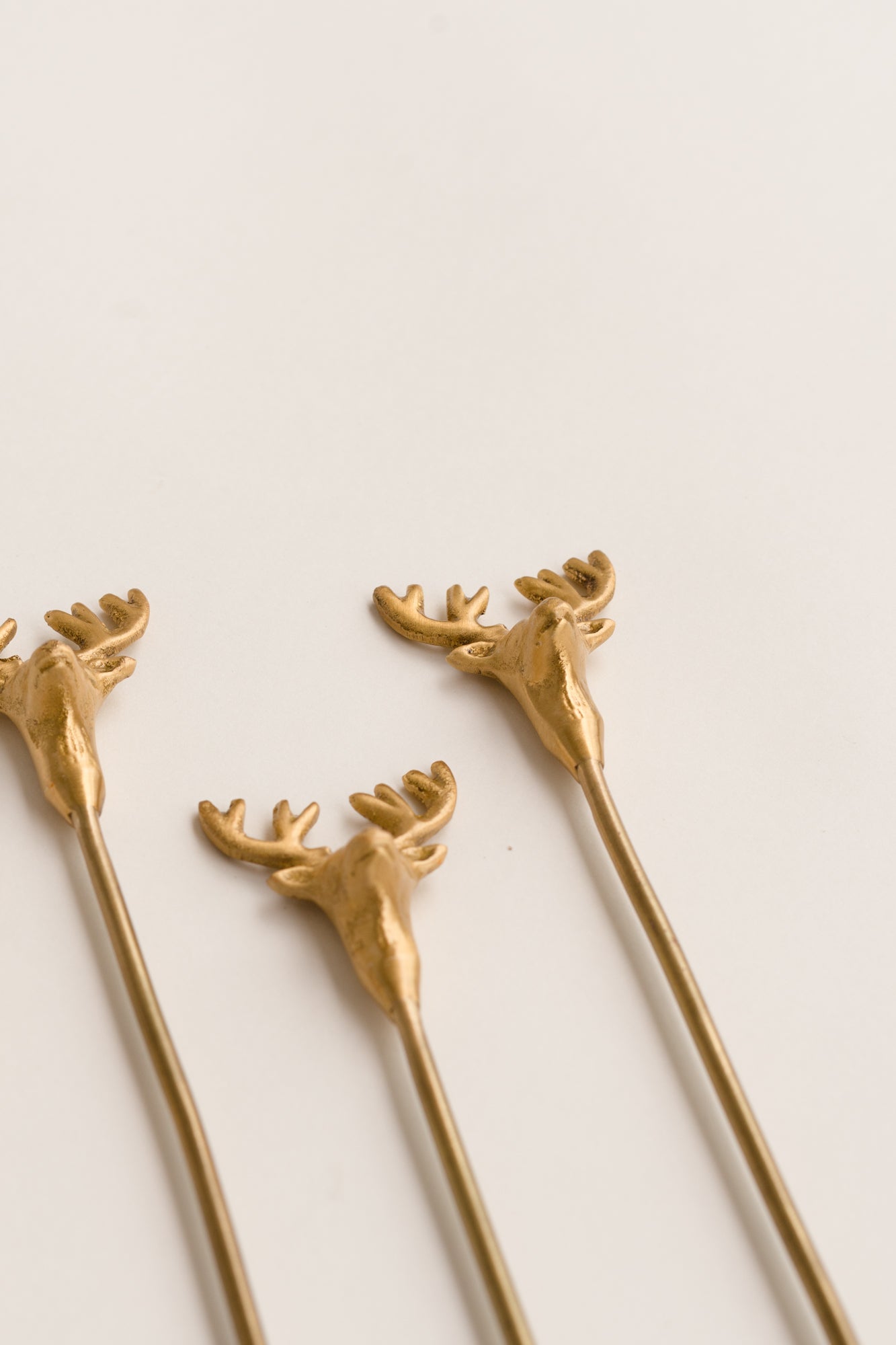 Fleck Deer Drink Stirrers close up