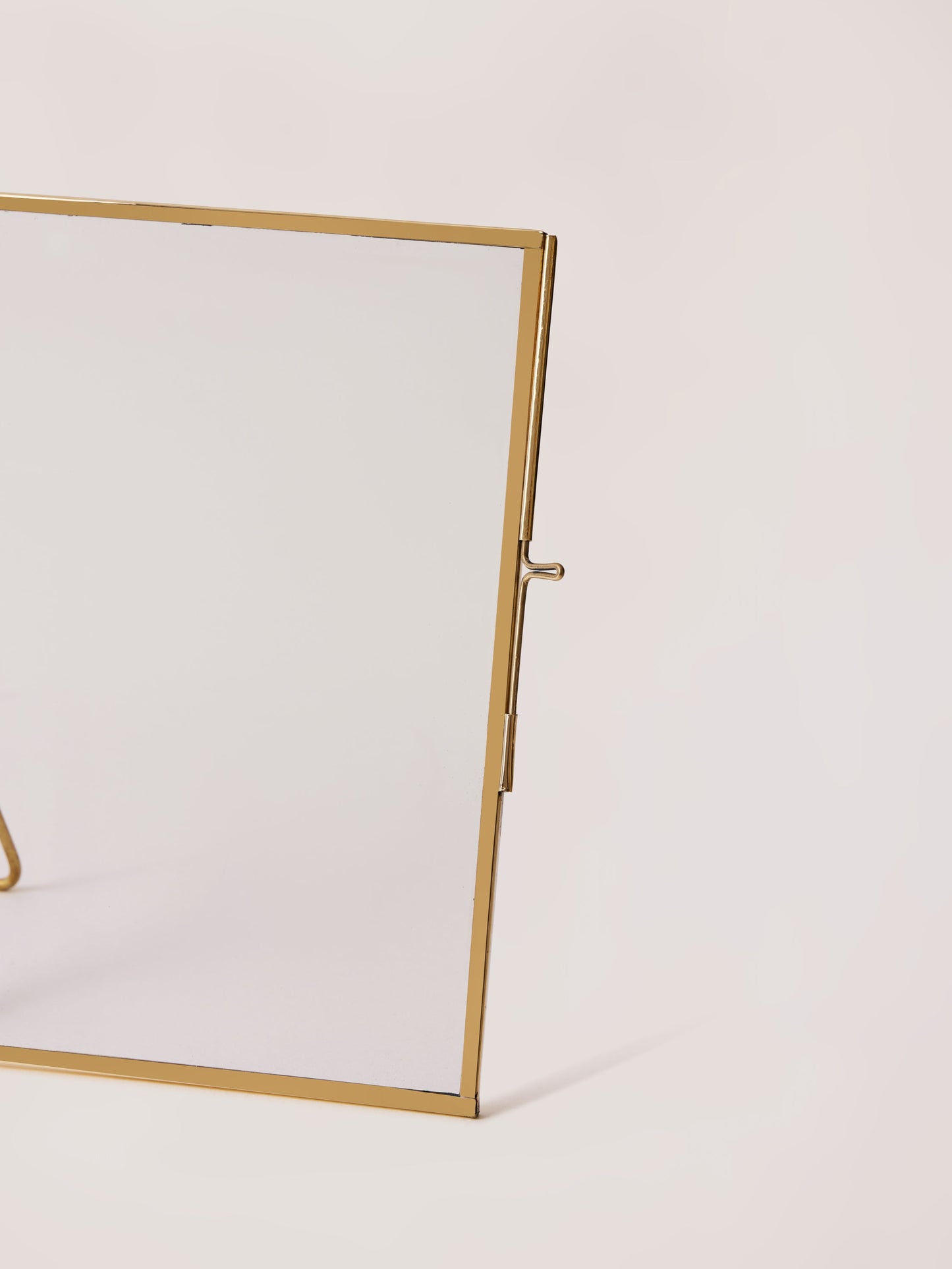 Photo Frames, Brass & Glass Fold Detail