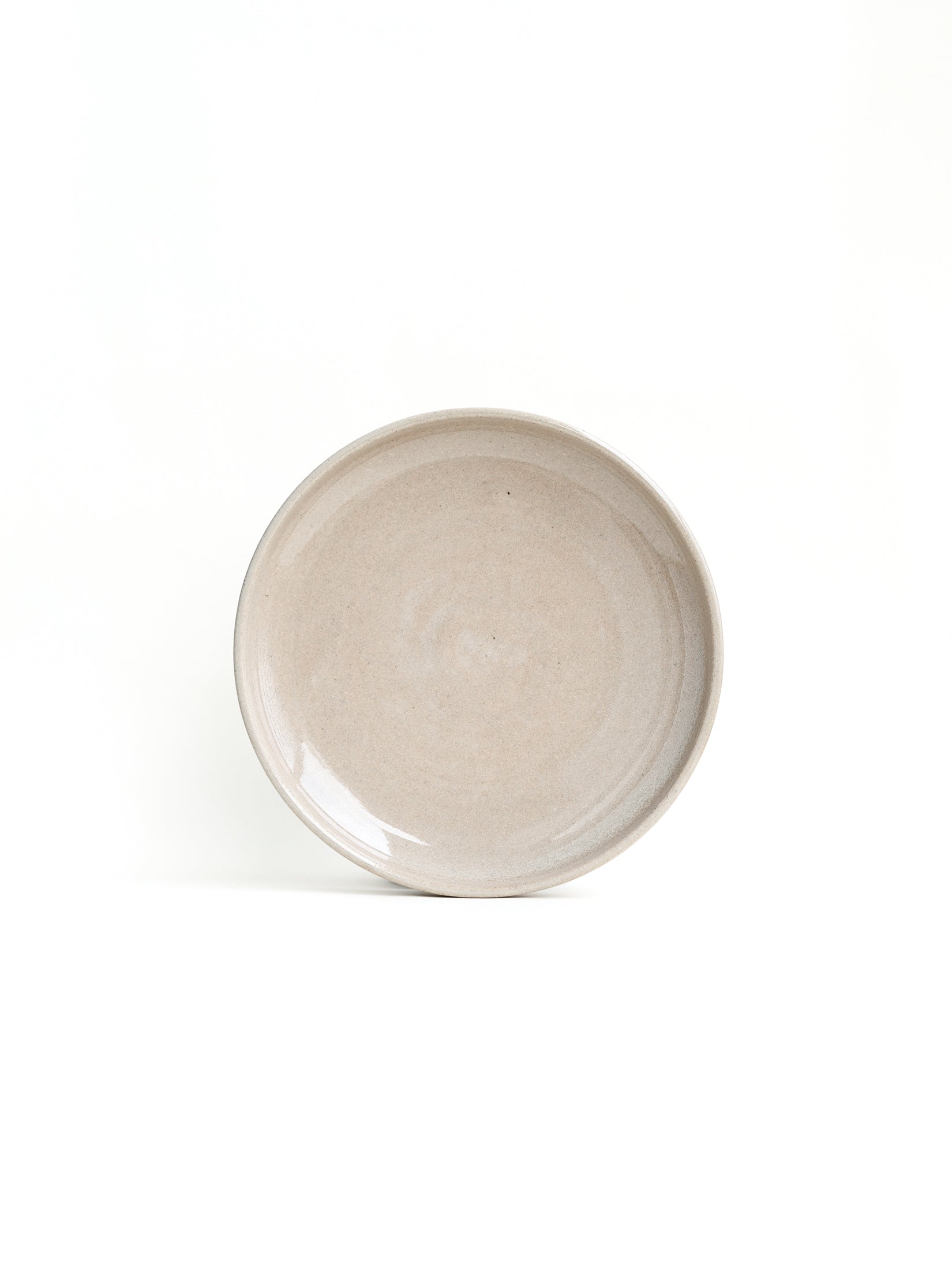 Sand grey Handthrown Ceramic Small Plate 8 inch