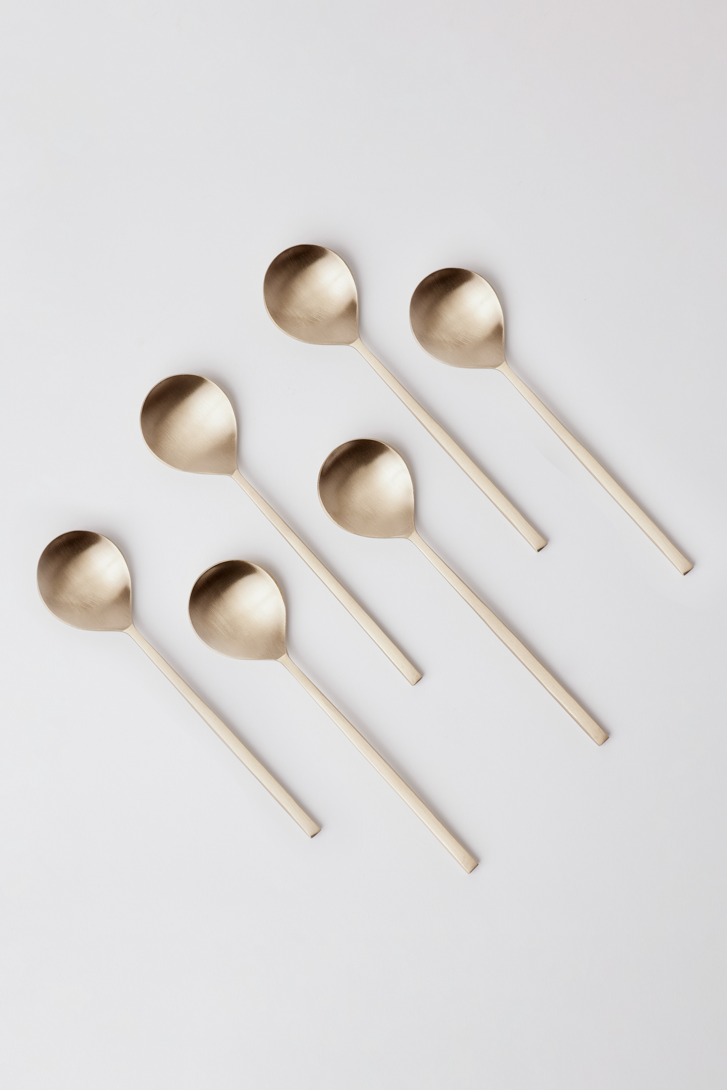 Taihi Brass Dinner Spoons Set, Champagne Gold - Fleck