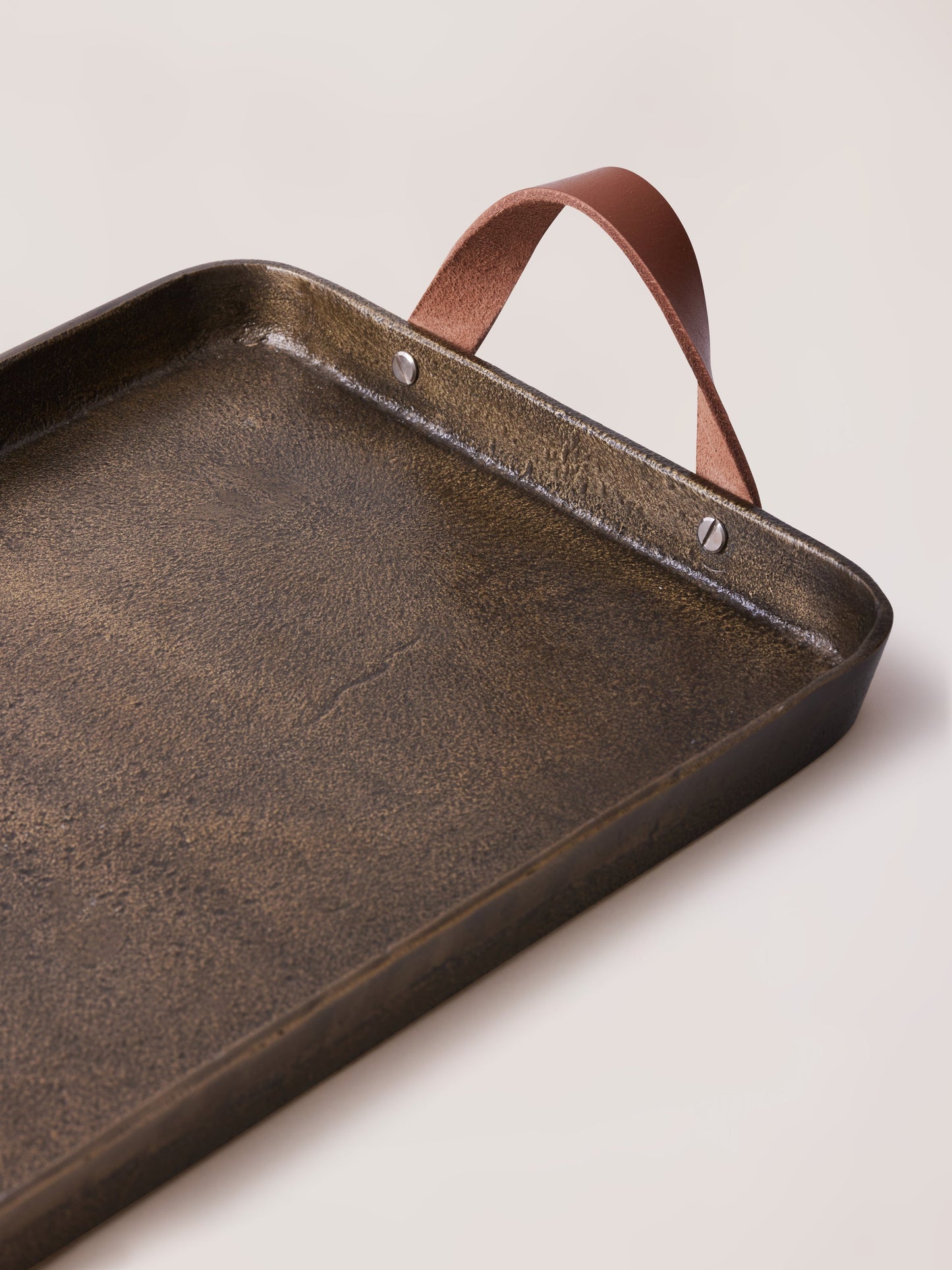 Umbra Tray with Leather Handles - Fleck