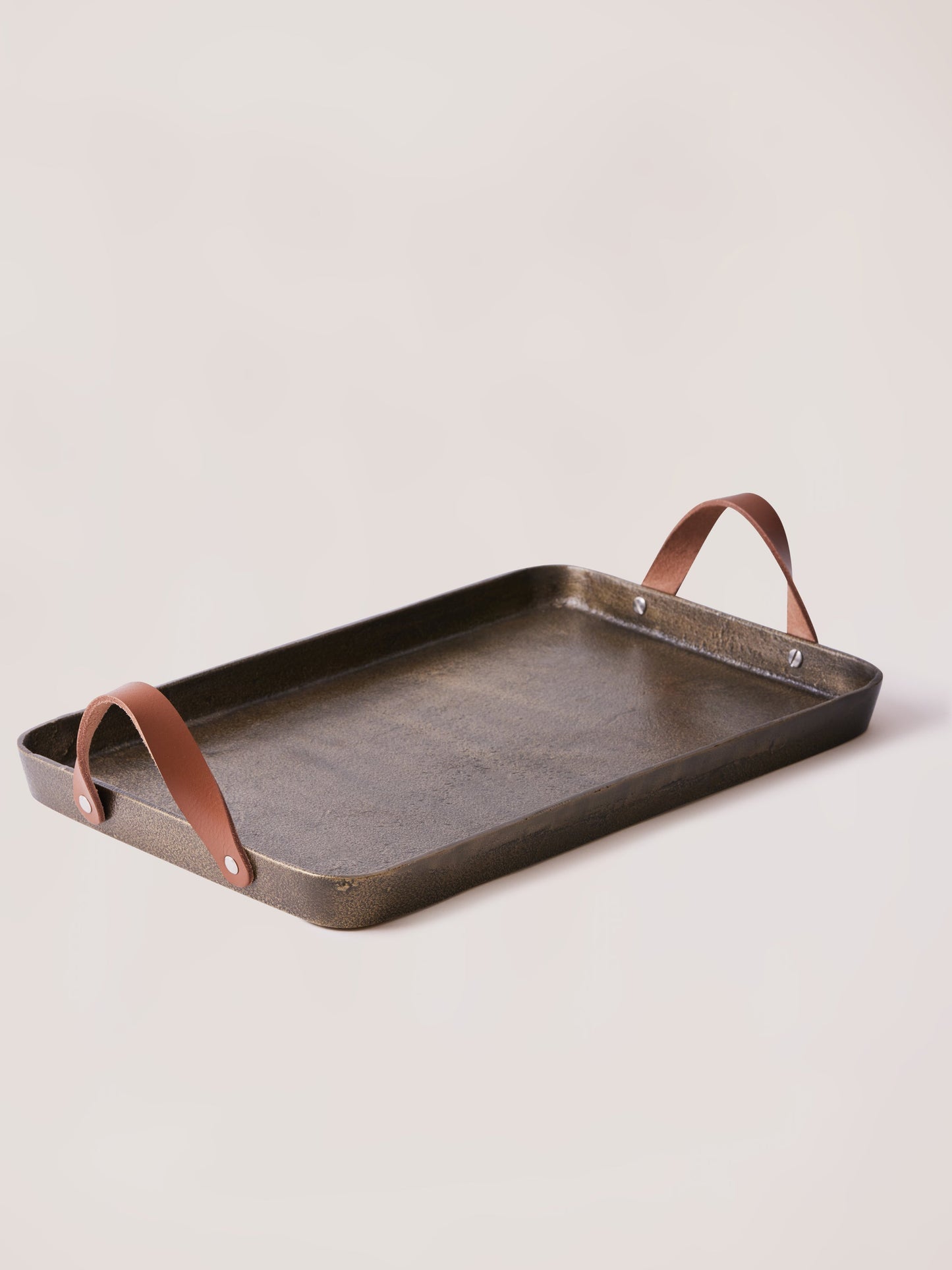 Umbra Tray with Leather Handles - Fleck